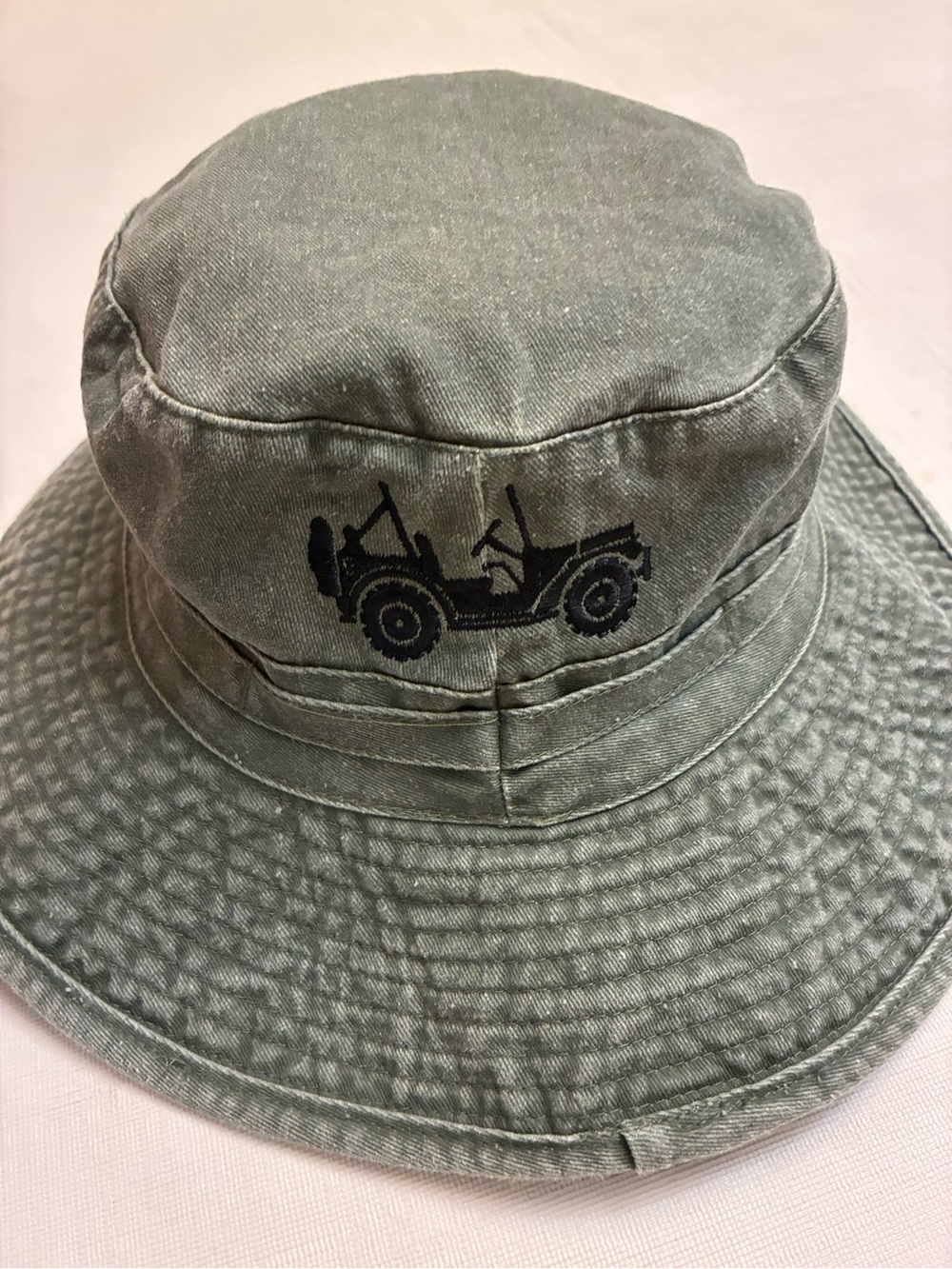 Jeep Olive Green Boonie Hat with Chin Cord